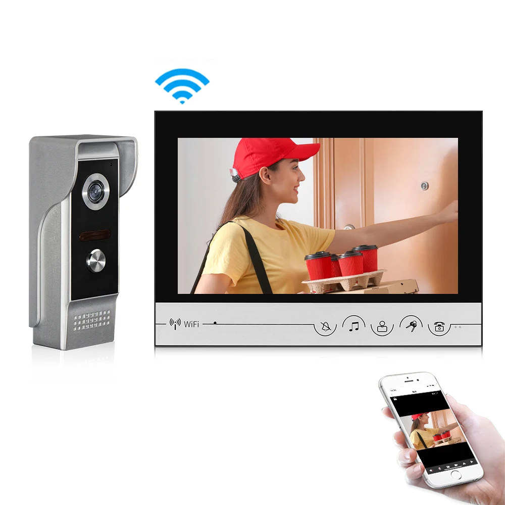 Smart видеодомофон Wi-Fi 9 дюймов для контроля уровня сахара в крови с дверной звонок Камера Проводной видео-телефон двери Система внутренней связи ip-телефон компании вилла