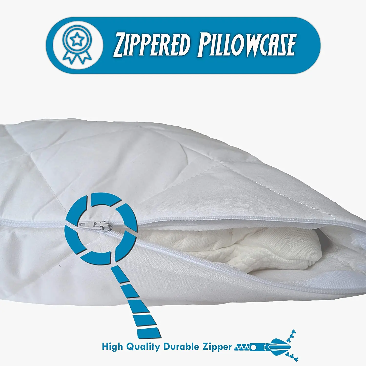 Оптовая продажа, простой Дышащий моющийся экологически чистый бамбуковый Стеганный водонепроницаемый чехол для подушки