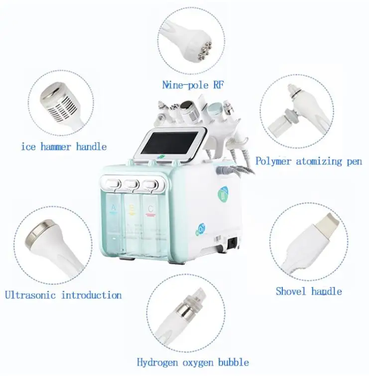 NV-W05X 6 in 1 H2O2  hydra dermabrasion aqua facial vacuum blackhead removal beauty equipment hidrafacial machine