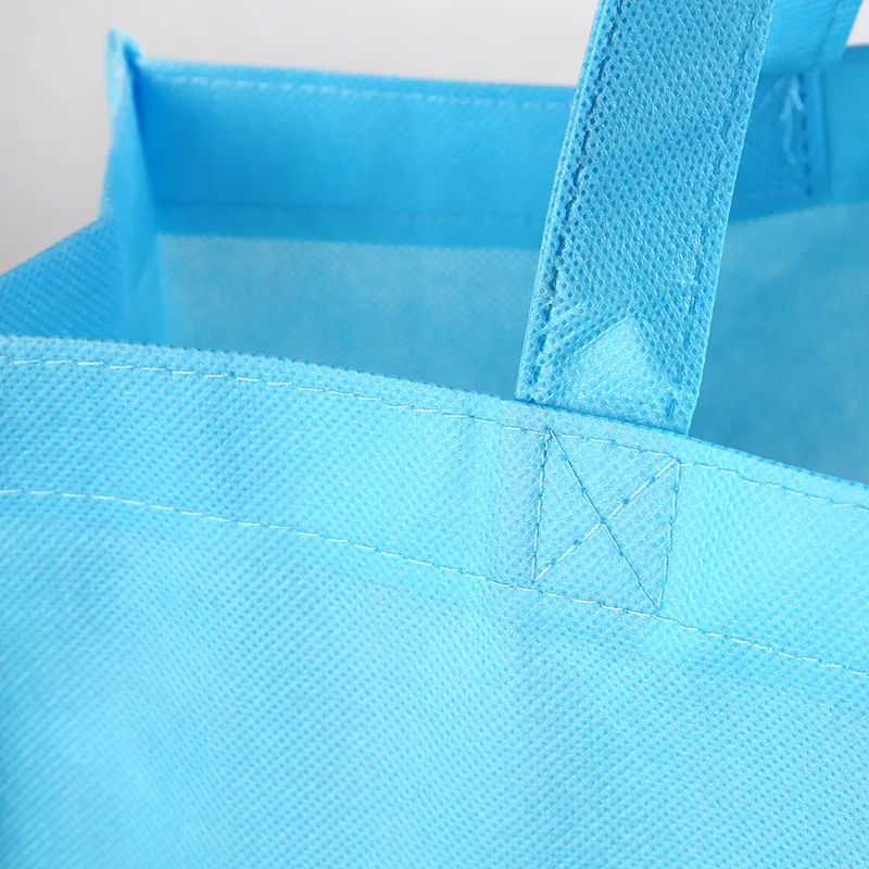 Custom logo blue reusable non-woven shopping bags Buy vegetable non-woven bag Quickly produce samples Promotional gifts