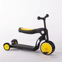 BEBELUX 3 in 1 ride on toy kids scooter balance bike baby tricycle with adjustable seat and handlebar