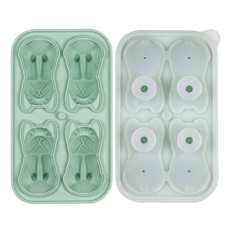 2023 food grade BPA free 3D dog silicone mold whisky mold Funny Shape silicone ice mold silicone wholesale