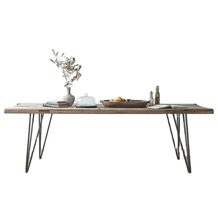 Industrial Style Top Quality Solid Wood Office Writing Study Leisure Table for Home Office