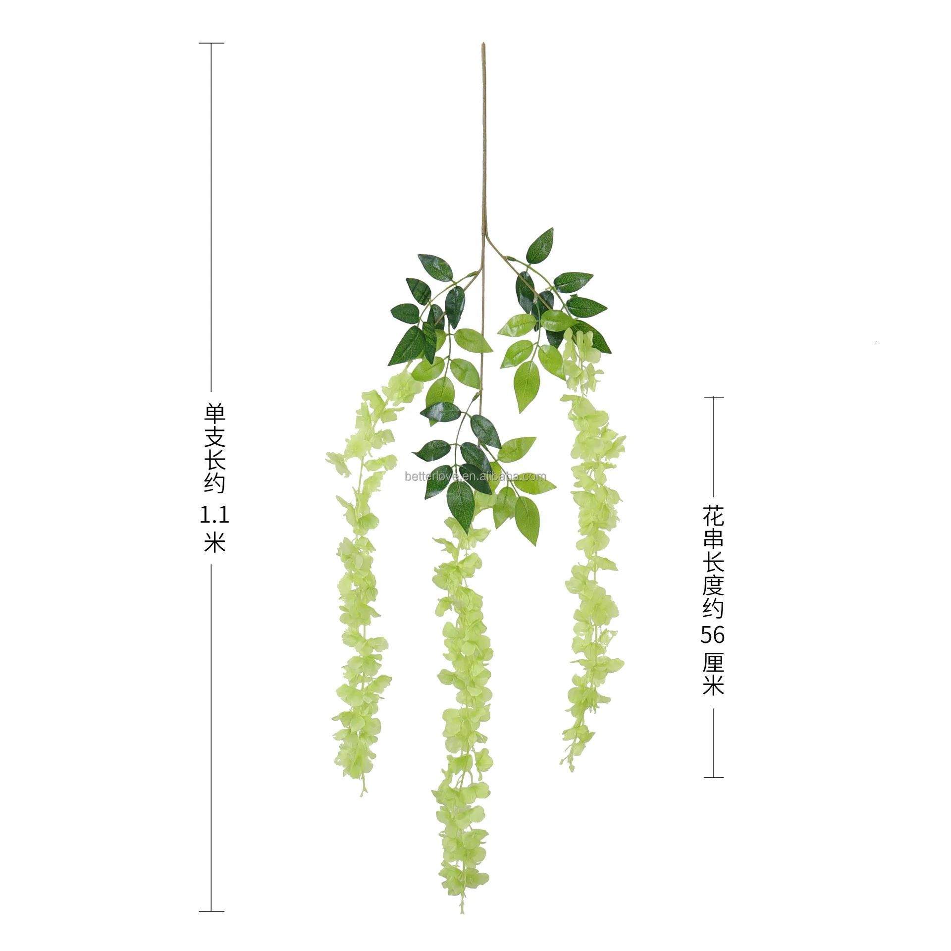 Purple Jual Bunga Chandelier Wisteria Garland Hanging Rattan Artificial Flowers for Wedding & Christmas Graduation Decorations