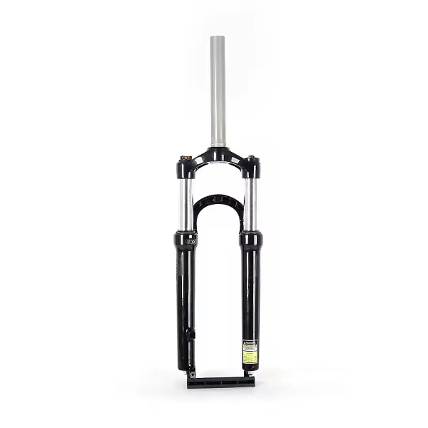 Bicycle aluminum alloy suspension fork 20 24 26 inches and silver pillar 28.6mm shaped spring MTB fork