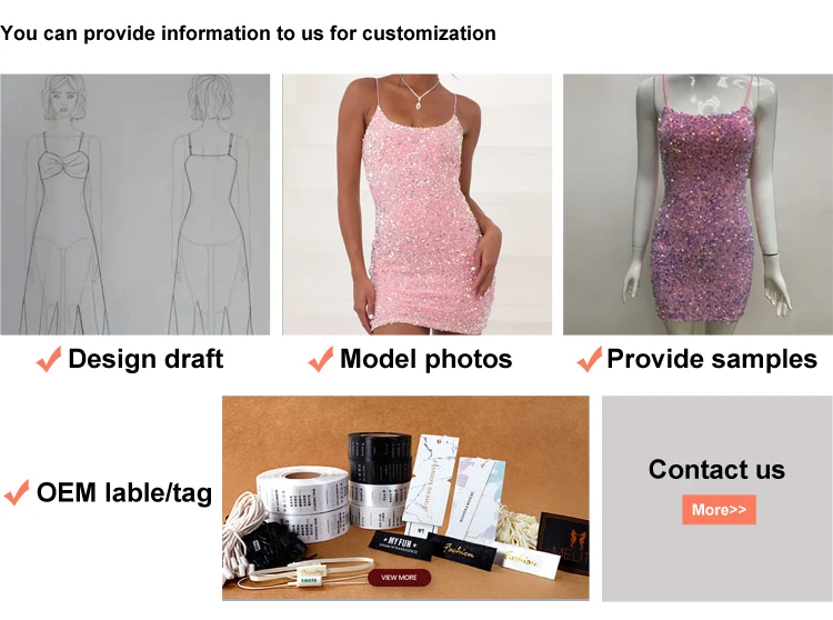 Custom 2023 trend lady fashion vintage elegant winter luxury long sleeve v neck sequins blazer mini clothes dress for women