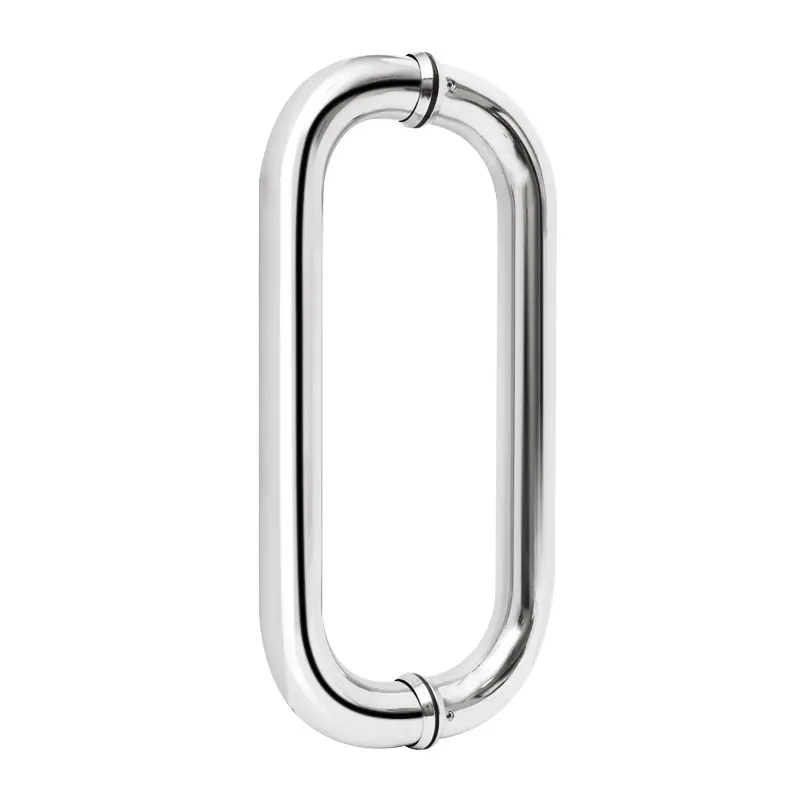 Modern Back to Back Towel Bar Frameless 304 316 Stainless Steel Shower Glass Door Pull Handle for Hotel Bathroom Shower Room