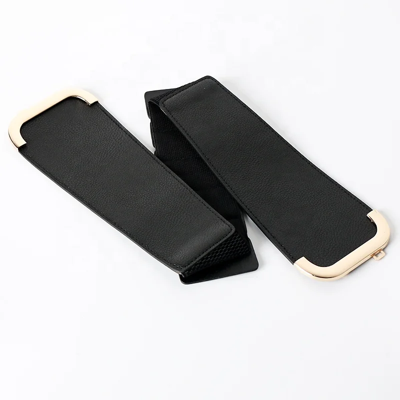 Europe and the United States Simple Elastic Wide Belt Ladies Decorative Waist Genuine Leather Belts