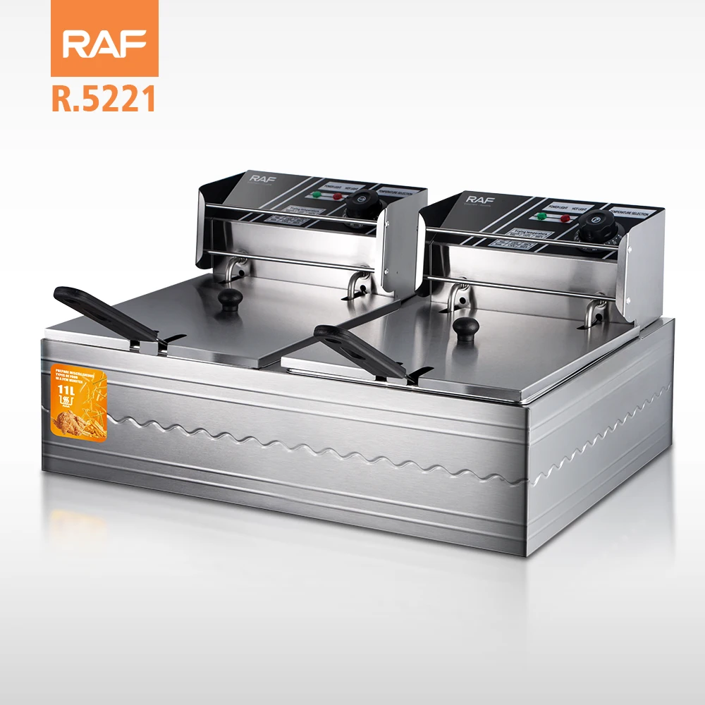 RAF Large Household Multi-functional Sectional Temperature Control Electric Deep Fryer Machine