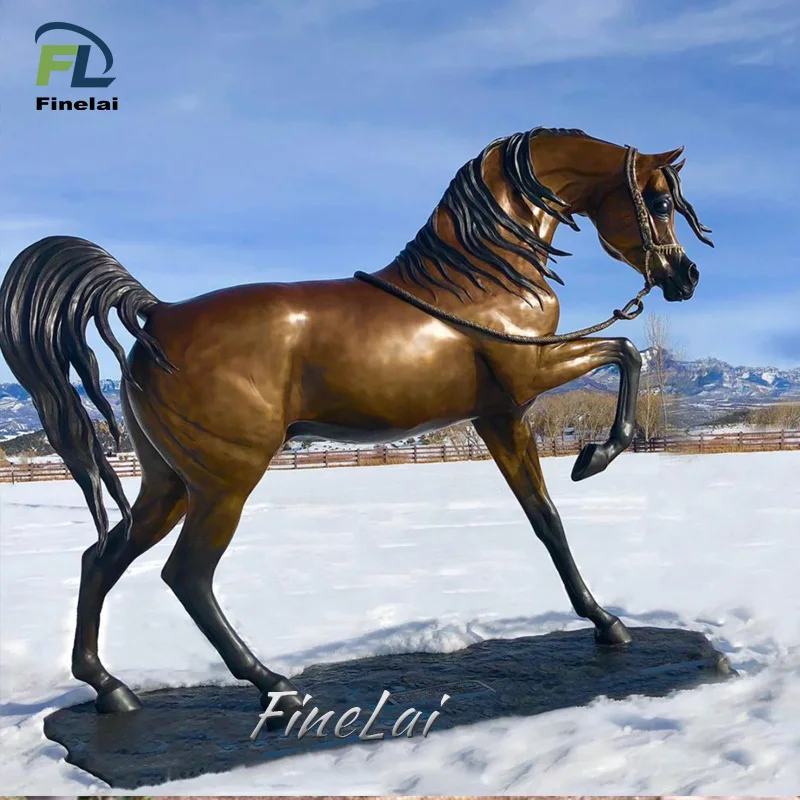 good quality large outdoor garden bronze brass horse sculpture