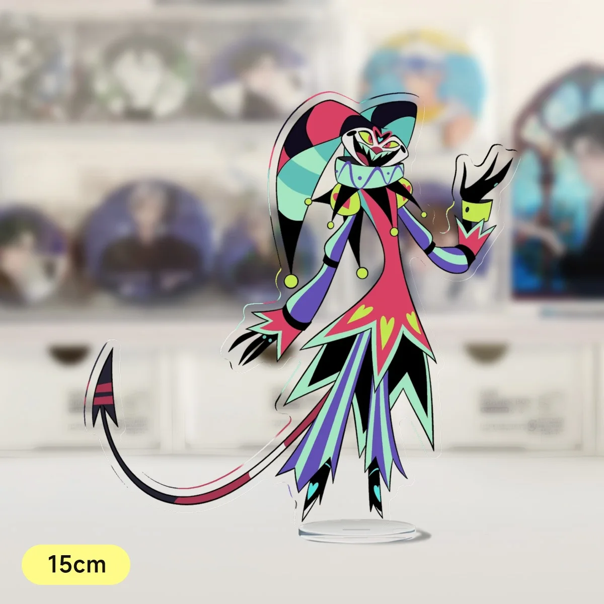 HOSHOM OEM logo custom acrylic transparent table stand mini wholesale cartoon anime plastic acrylic standee as gift