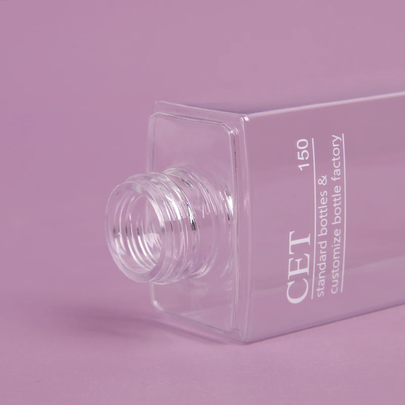 30-150 ml Liquid PETG Square Facial Toner Pump Spray Bottle with Transparent Free Sample Cosmetic Skin Care Packaging MSD