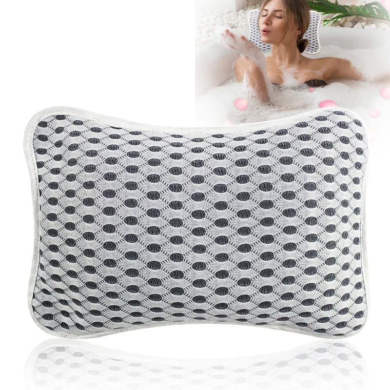 Luxury Bath Pillows for Tub, Slip Resistant Waterproof Bath Pillows for Tub Neck and Back Support with 2 Strong Suction Cups