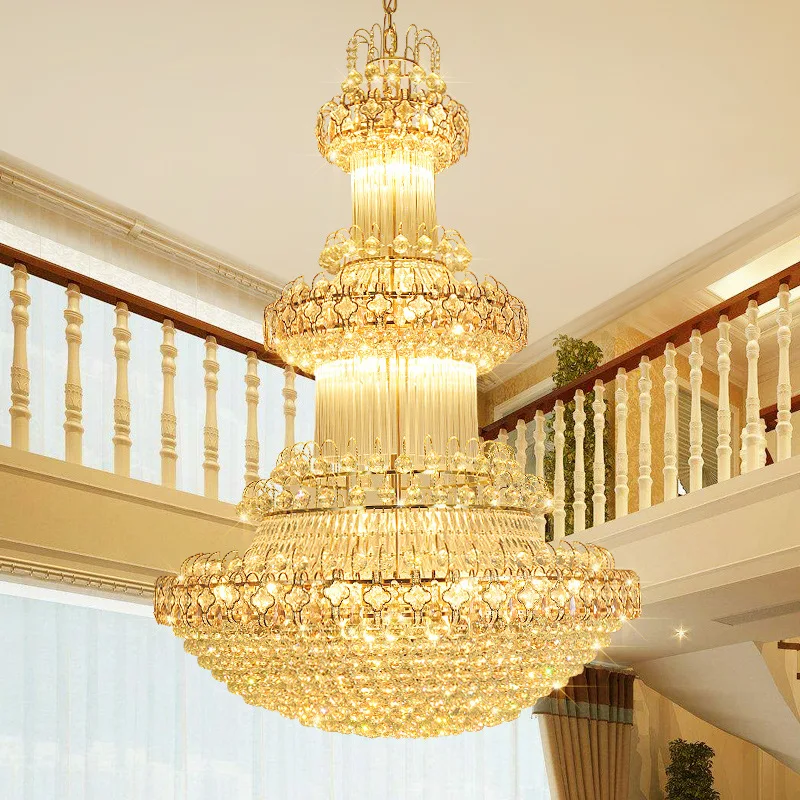 JYLIGHTING Luxury Crystal Chandelier High Quality Ceiling Hanging Lamps for Hotel Villa Mosque Stylish Glass Body Lights