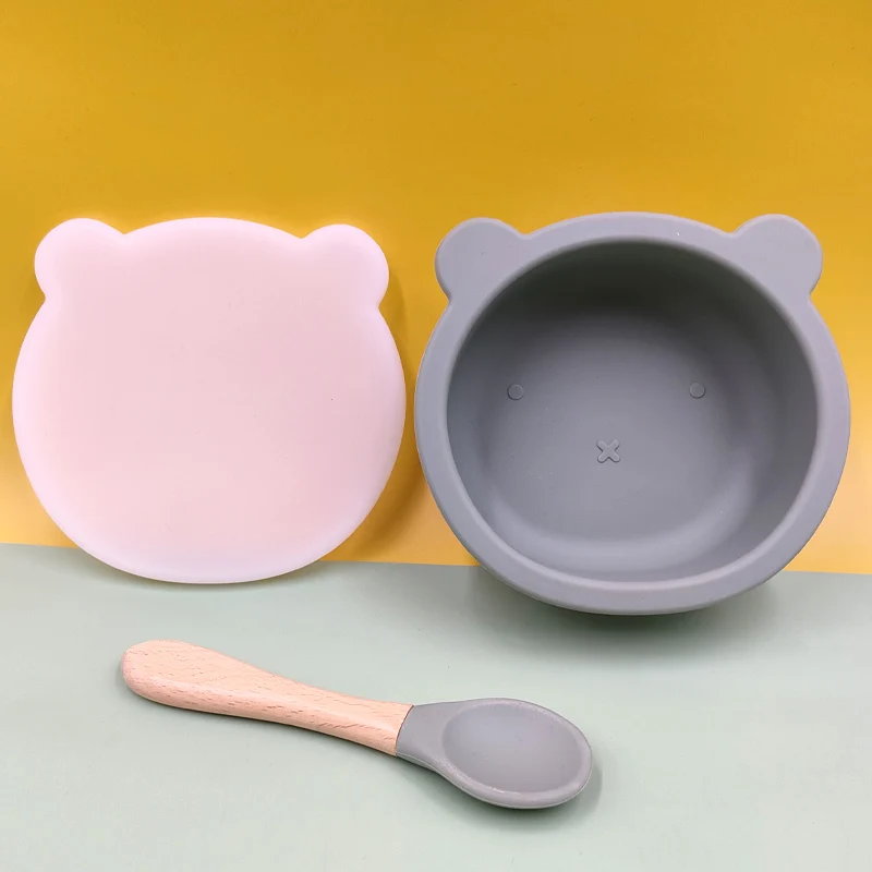 new silicone suction bowls babies easy clean soft suction food grade baby silicon bowl