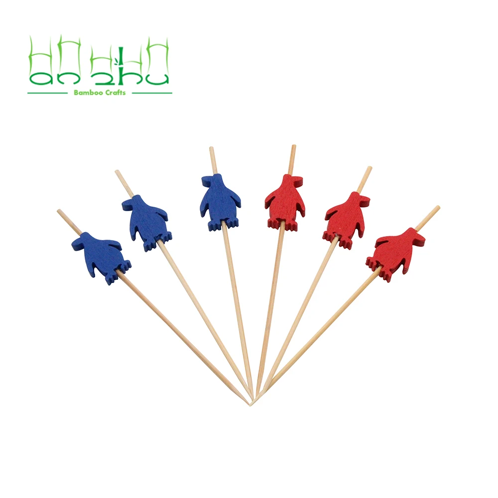 Оптовая продажа высокое качество пищевого использования Одноразовые фруктовые бамбуковые палочки