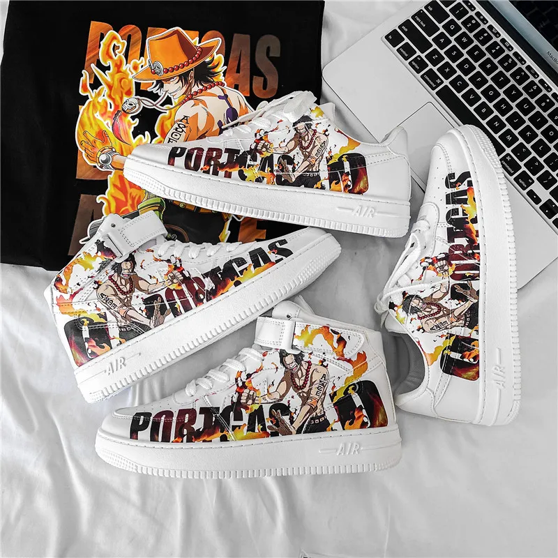 Ziitop Manufacture Air 1 force Casual Men Sneakers One piece Portgas D Anime Shoes For Men Men Skateboard Shoes