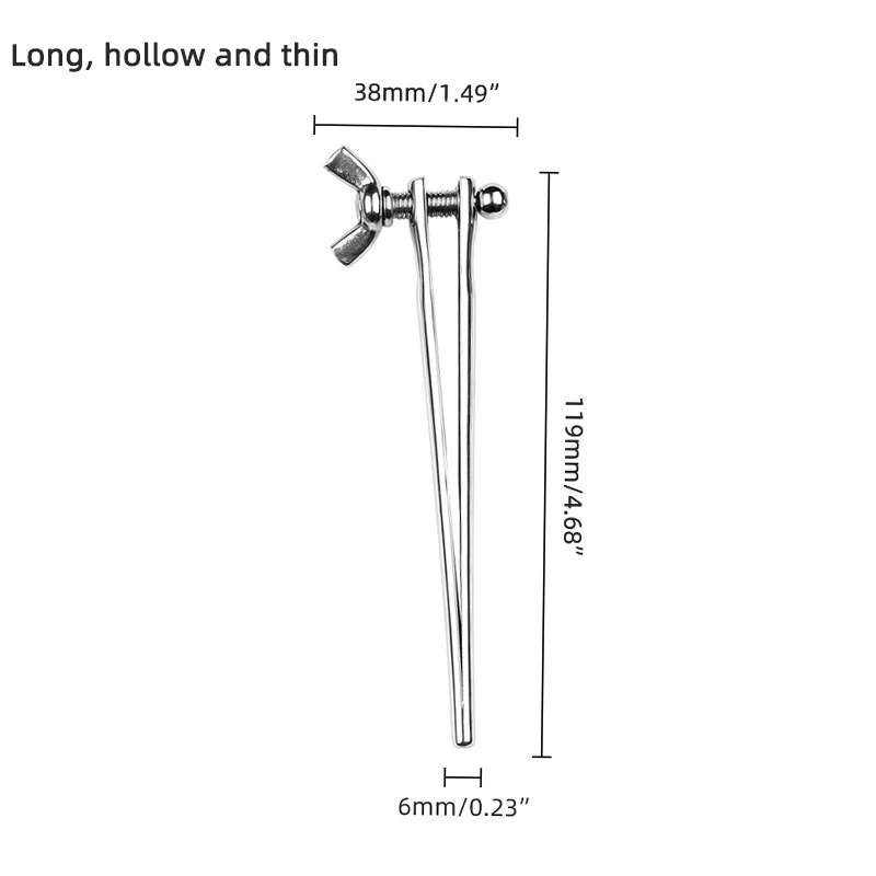 Metal male masturbator adjustable horse eye urinary meatus dilator urethral rod