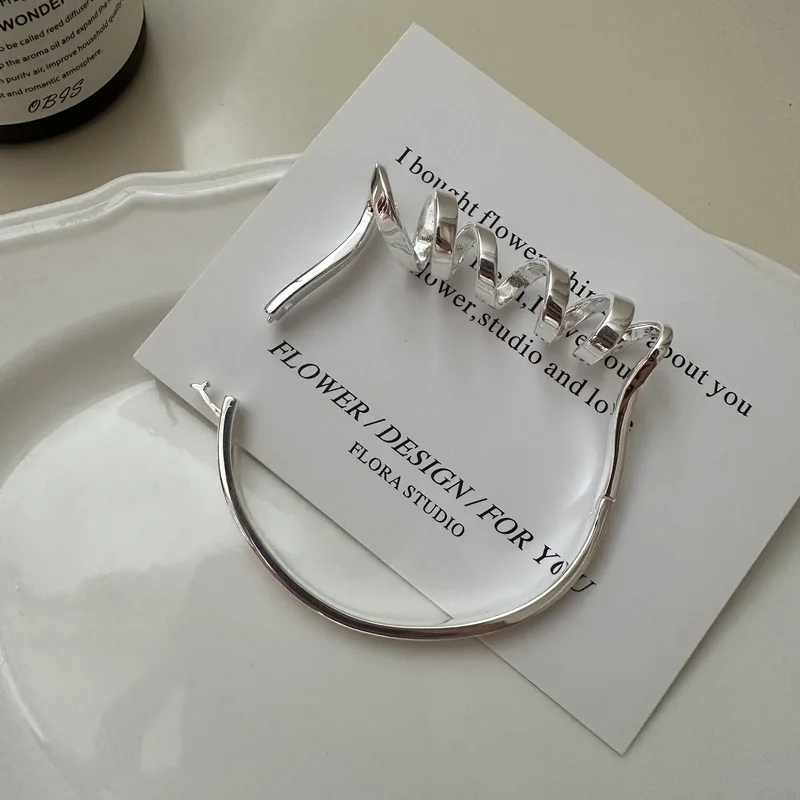 Luxury Beautiful Vintage 925 Sterling Silver Wire Twist Bangle For Women Fine Jewelry