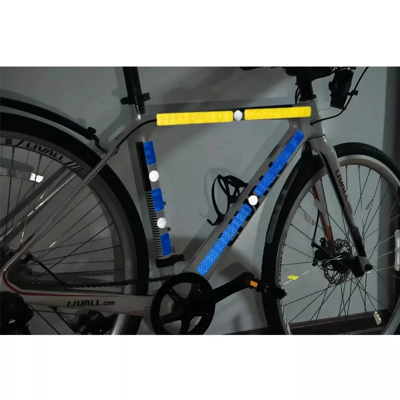 RIDERACE MTB Bike Fluorescent Reflective Sticker Cycling Wheel Rim Night Safety Warning Reflector Film Decal Bicycle Reflector