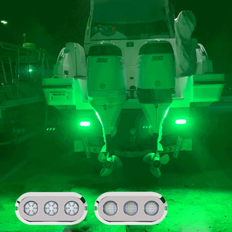 Outdoor Waterproof IP68 180W RGB 12V Underwater Led Lights for Boats