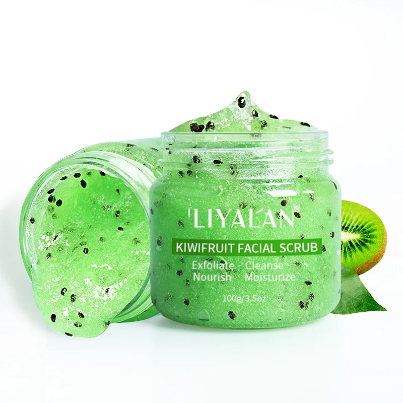 Wholesale Vegan Natural Fruit Moisturizing Deep Cleansing Organic Kiwi Exfoliating Face Body Scrub