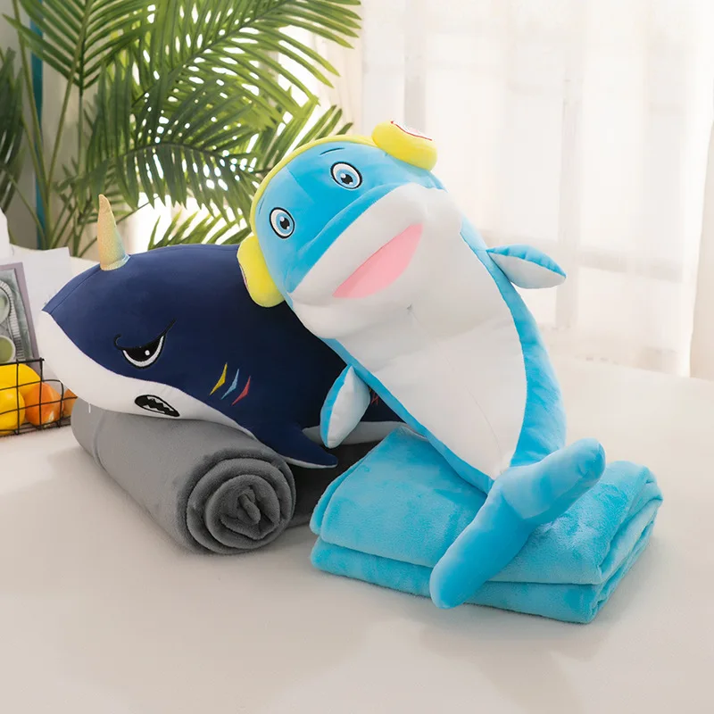 Eco Realistic Looking Promotion Custom Wholesale Gift Plush Soft Shark Stuffed Fluffy Sea Animal Toy Mascot Baby Children Toy  I