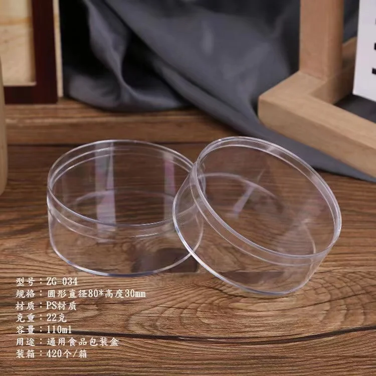Custom Clear Acrylic Box Food Safe Acrylic Package Round Box Clear Cookie Box