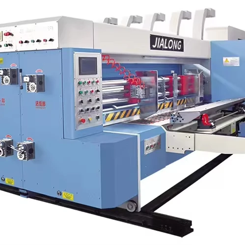 Corrugated Carton Machine Lead Edge Feeder Flexo Printer Rotary Die Cutter Slotter With Auto Stacker
