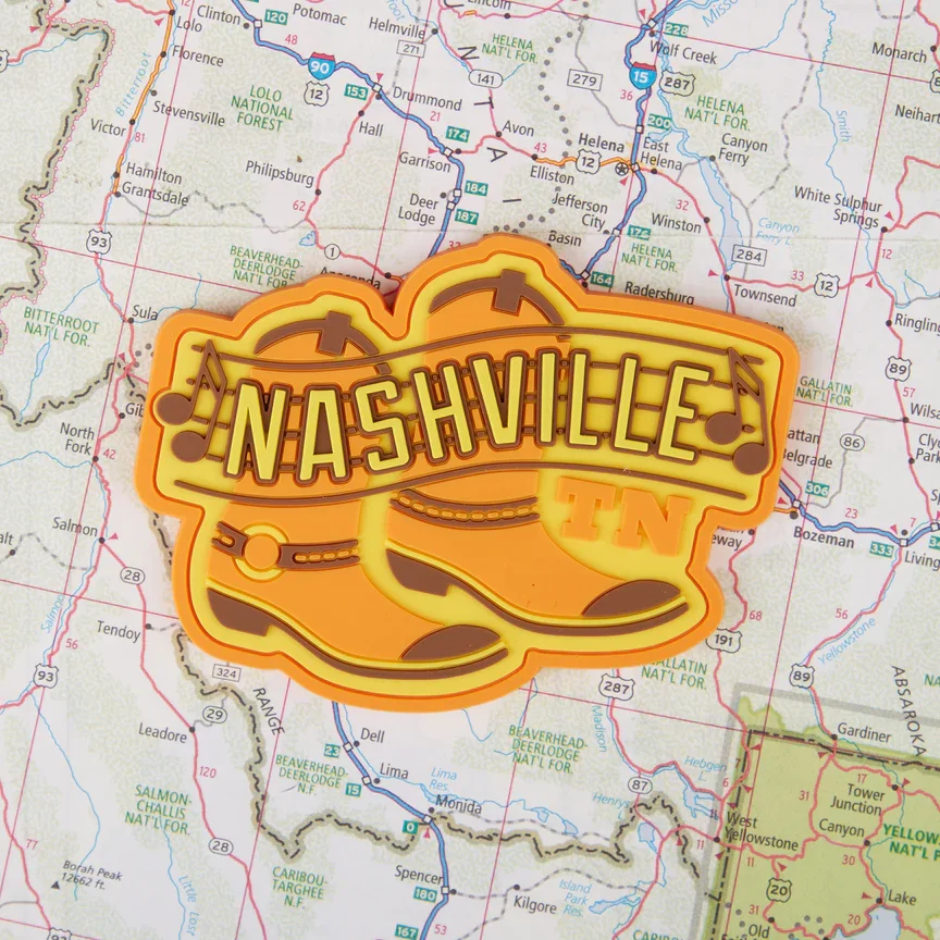 Customized Nashville Tennessee Refrigerator 3d USA Silicon Rubber Soft Pvc Fridge Magnets For Fridge Decoration
