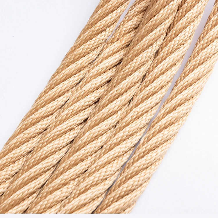 Soft touch PP combination ropes reinforced with steel wire