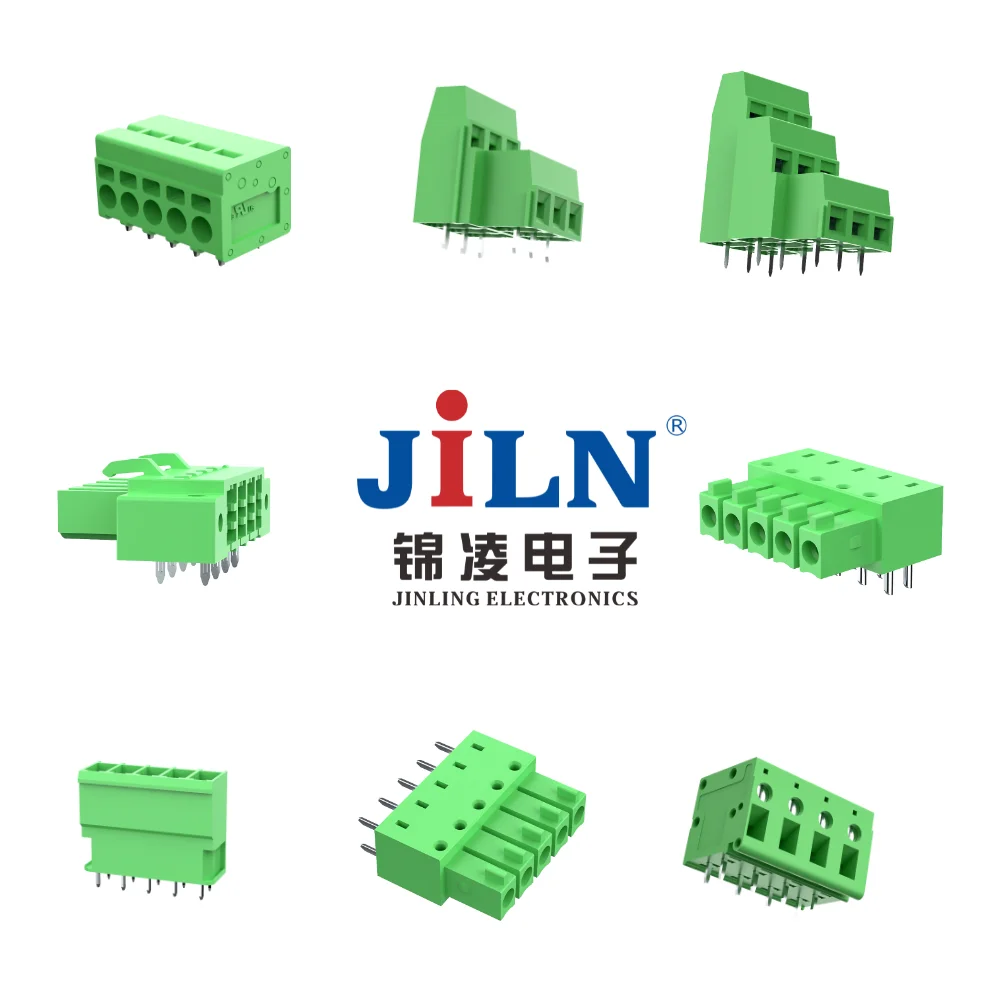 JiLN wholesale 5.08 mm pitch 22.1mm width female type straight angle customised pluggable terminal blocks on PCB