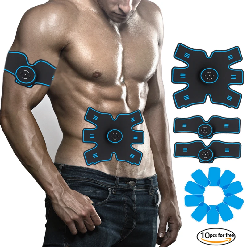 
Ems Abs Muscle Stimulator Smart Fitness Trainer for Muscle Relaxation Abdominal Trainer Body Portable Blue Massage Fitness 