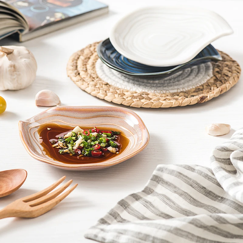 hot sale 2024 porcelain dish set ceramic spoon rest reactive  glaze spoon holder utensils holder for kitchen counter