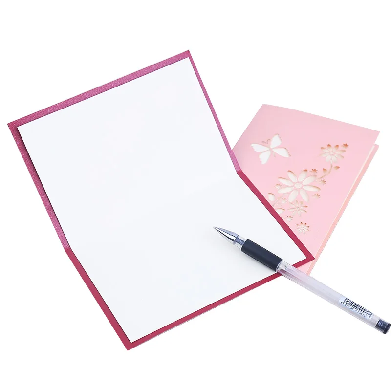 Customized Design  Recycled Paper Offset Printing Business Thank You Greeting Card Postcards with Business Cards