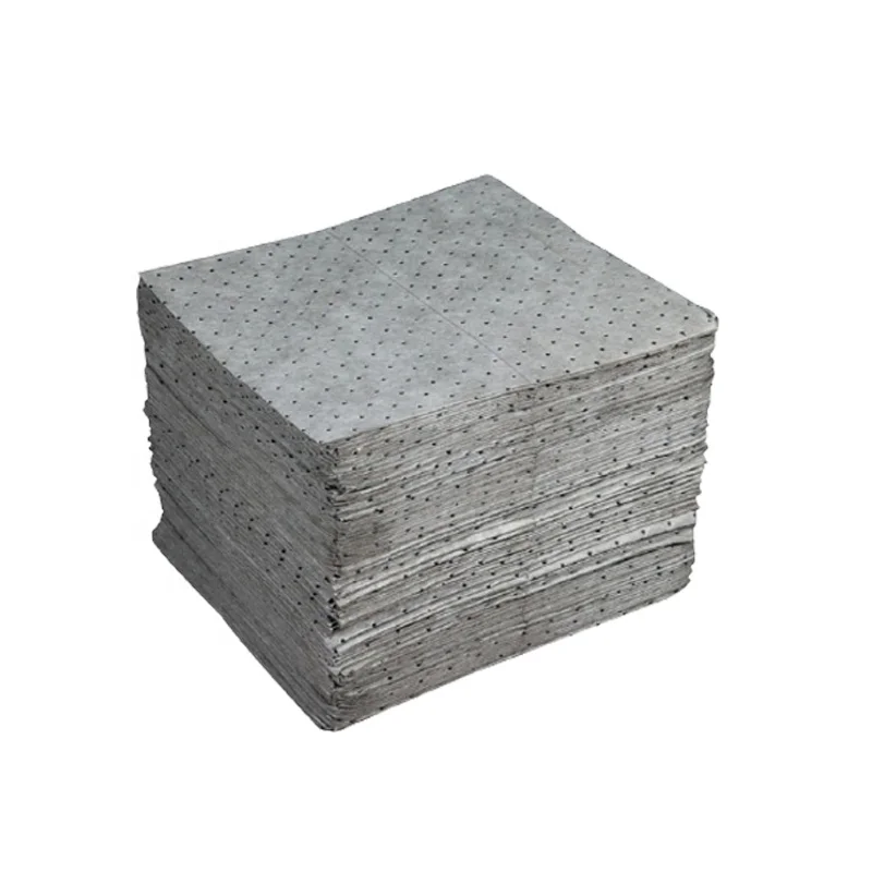 100% Polypropylene  heavy absorbency Gray Universal absorbent pad for Spill Control Environmental Safety