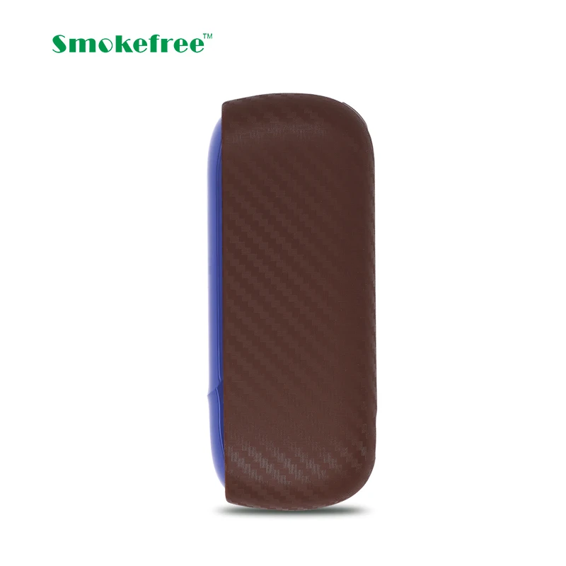 
Smokefree New design blue Carbon Fiber Pattern case weaving logo Soft shell for use with IQOS 3.0 