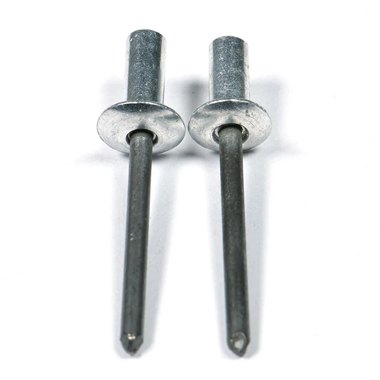 Customized All Sizes Aluminium Steel Open Type Round Head Blind Zinc Galvanize Rivet