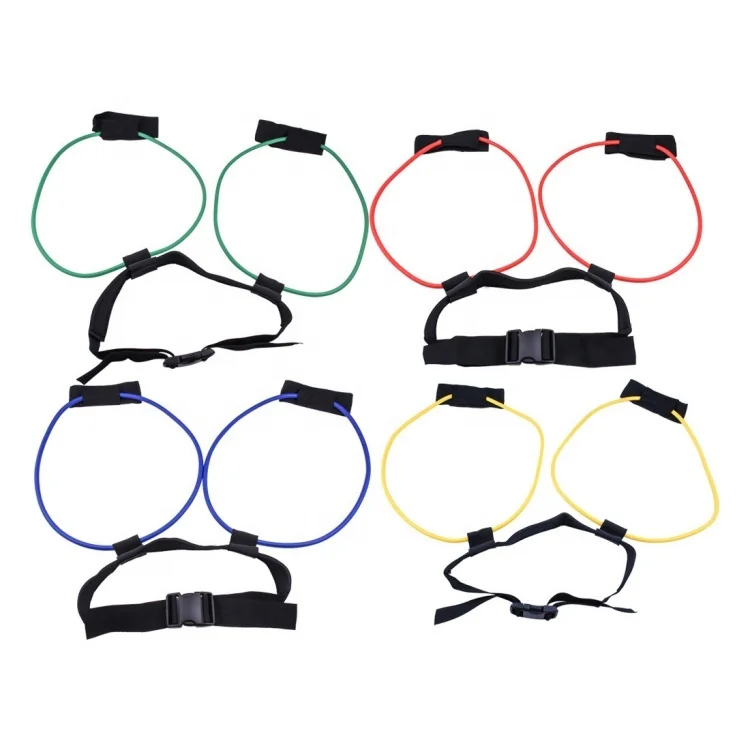spring indoor portable weight loss natural latex waist exercise equipment resistance bands band tools for squat exercise
