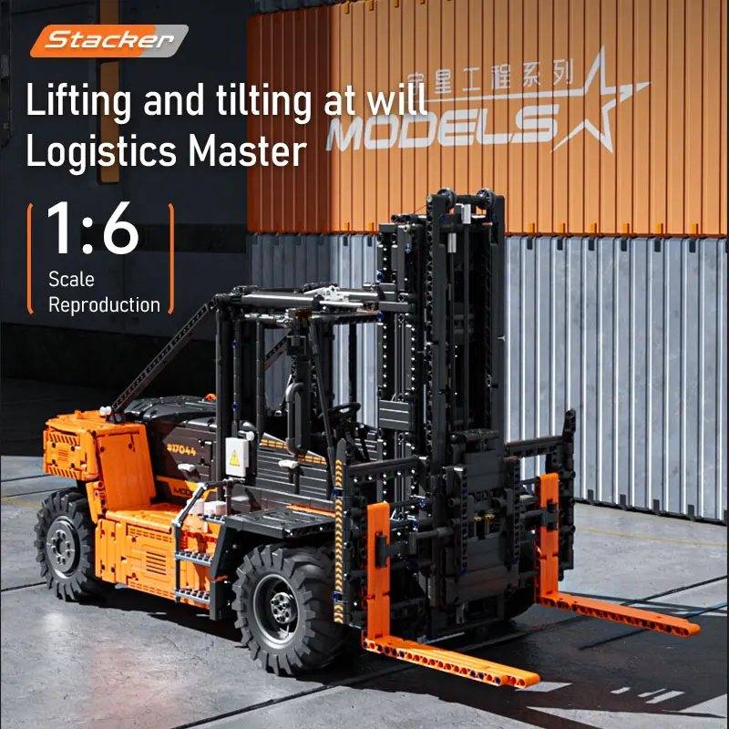 Mould King 17044 Technical RC Heavy-Duty Forklift Building Blocks 14045 Reach Truck Engineering Toys 4579pcs For Birthday Gifts