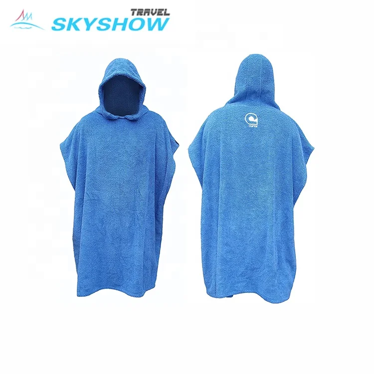 
Personalized Surf Hooded Changing Robe Cotton Microfiber Poncho Towel Beach Custom Changing Towel Poncho With Logo 