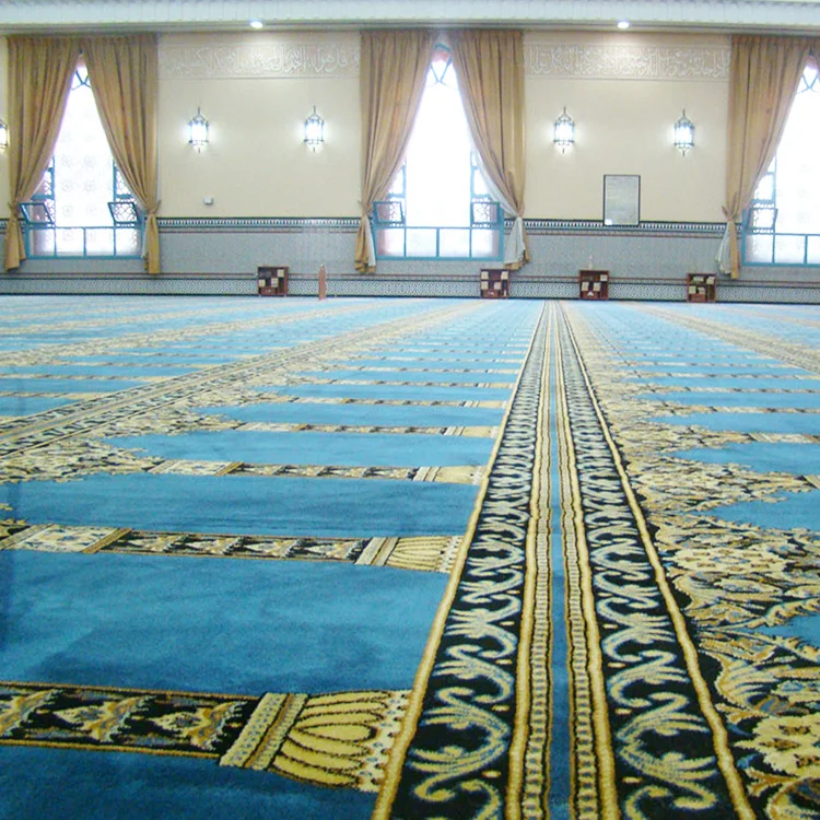 High quality customized axminster mosque carpet from China broadloom axminster carpet roll Jacquard