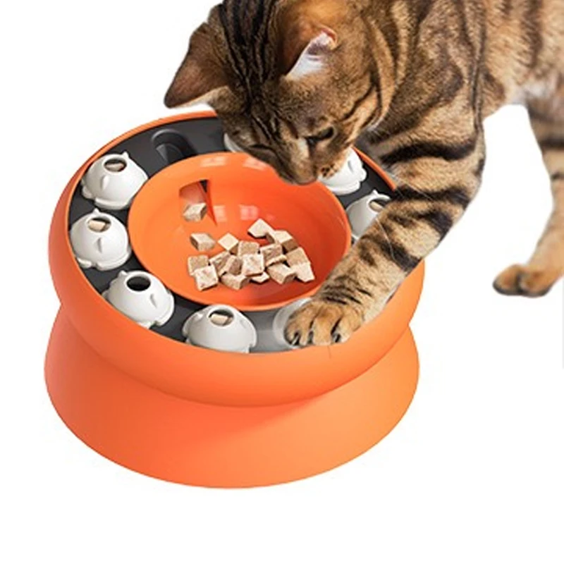 2024 New Arrival Pet Educational Toys Interactive Spinning Cat Food Ball Toy Leaky Plastic Design for Fun Pet Gift