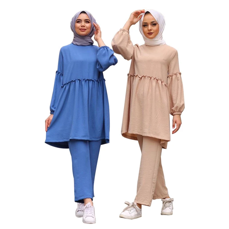 Modest Casual Suits Islamic Clothes Fashionable Women Lined Skirts and Tops Office Suits Islamic Dress