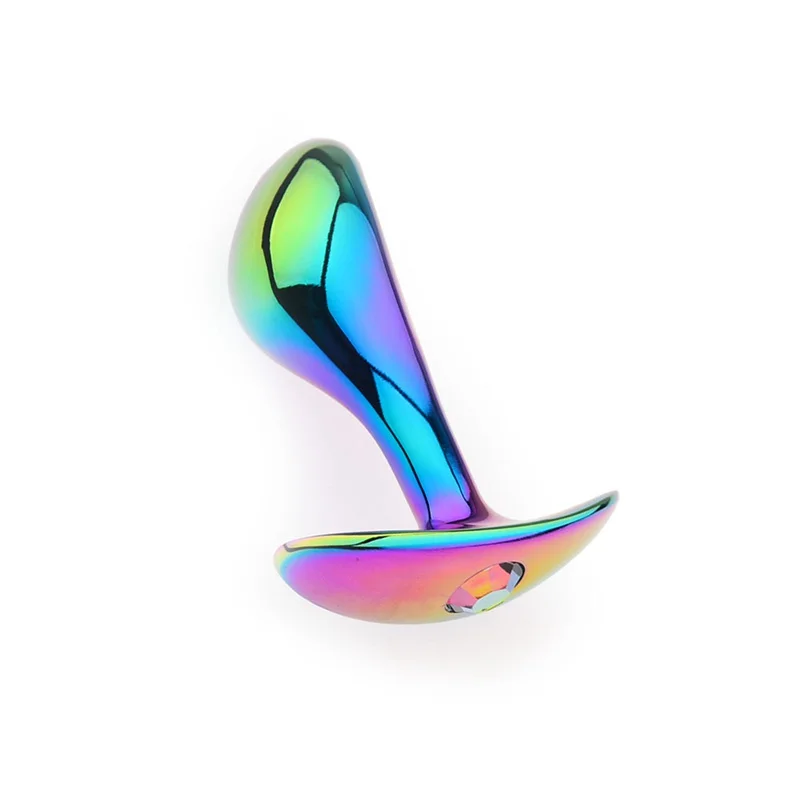 Electroplate Metal  Butt Plug Female G-spot Orgasm Dildo Bullet Vibrator Anal Butt Plug Adult Products