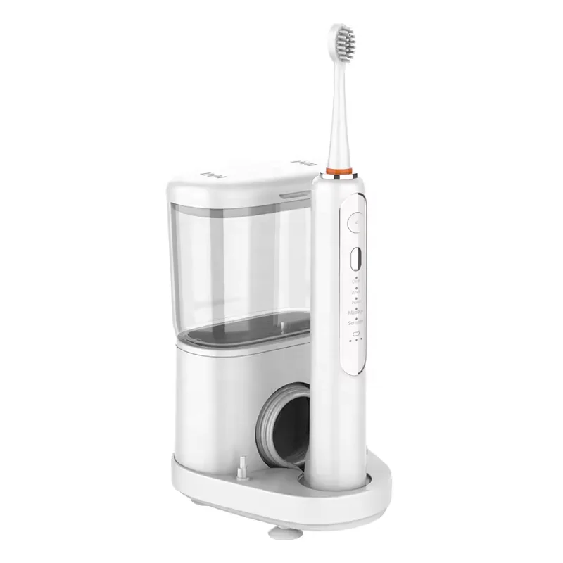 2024 New 3 in 1 China Rechargeable Dental Power Flosser Floss Pro USB Cable Oral Irrigator With 2pcs Electric Toothbrush Head