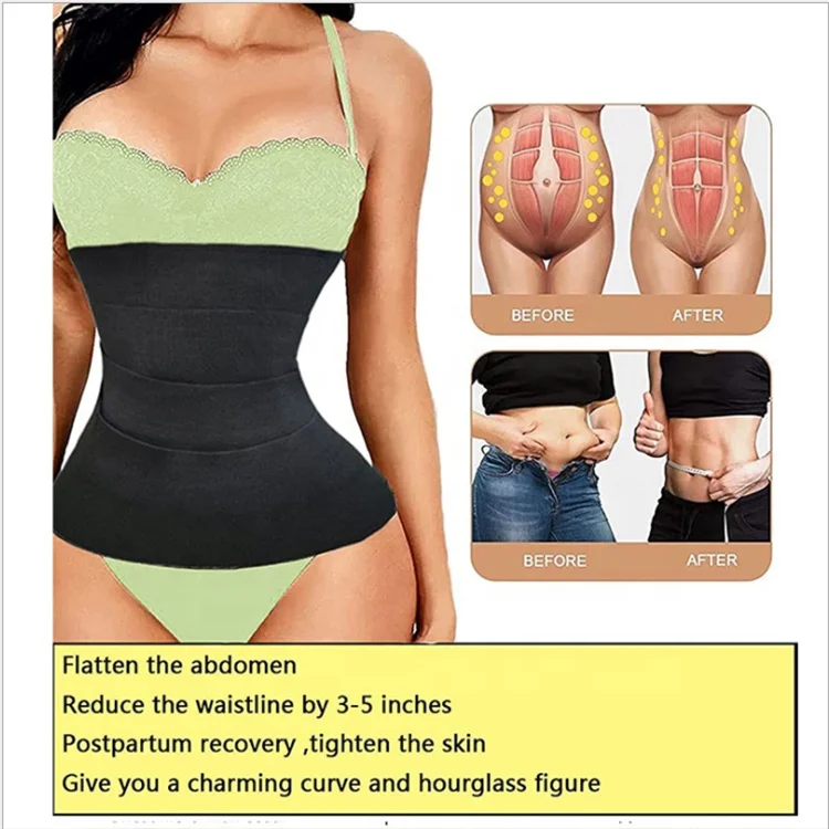 Women Body Shaper Shapewear Waist Wrap Trimmers Nylon Cincher Slimming Belts Tummy Trimmer