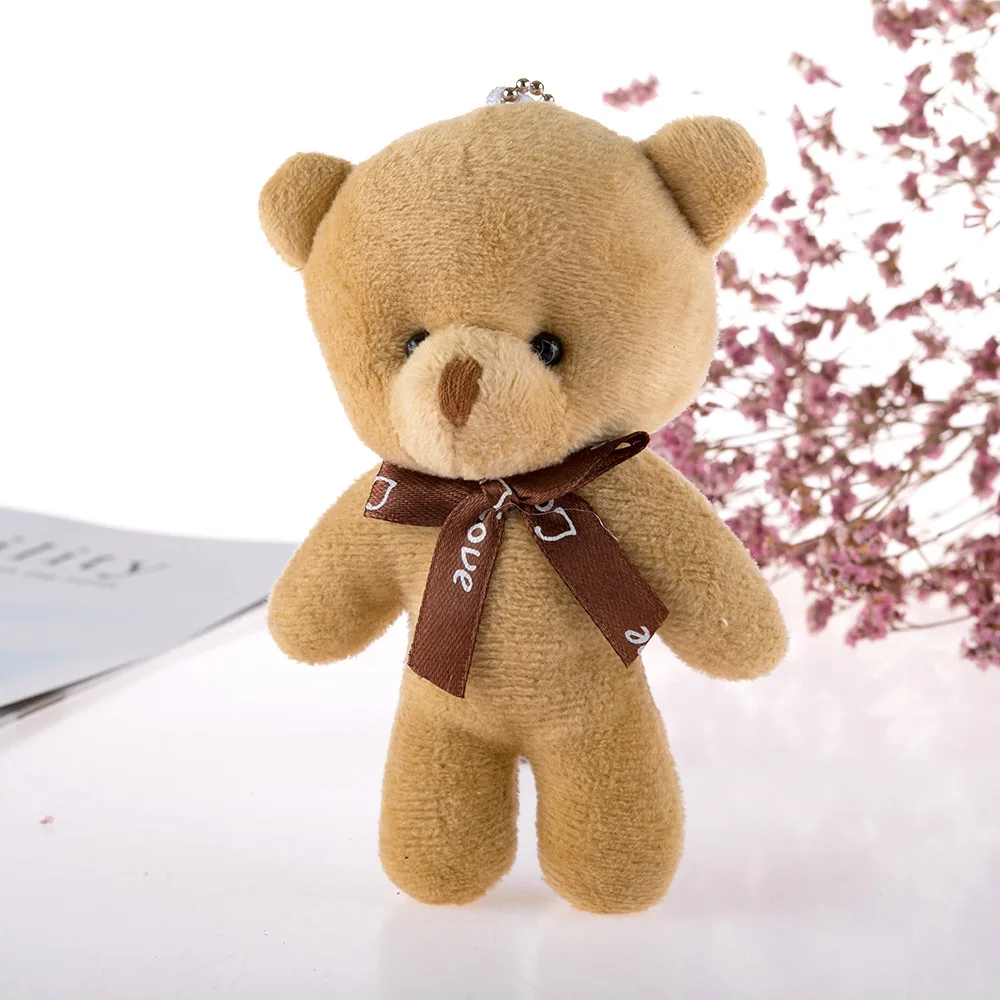 Hot sale High quality Customized Wholesale Cute Stuffed Teddy Bear keychain Plush Toy pendants Great Gift  for Kids