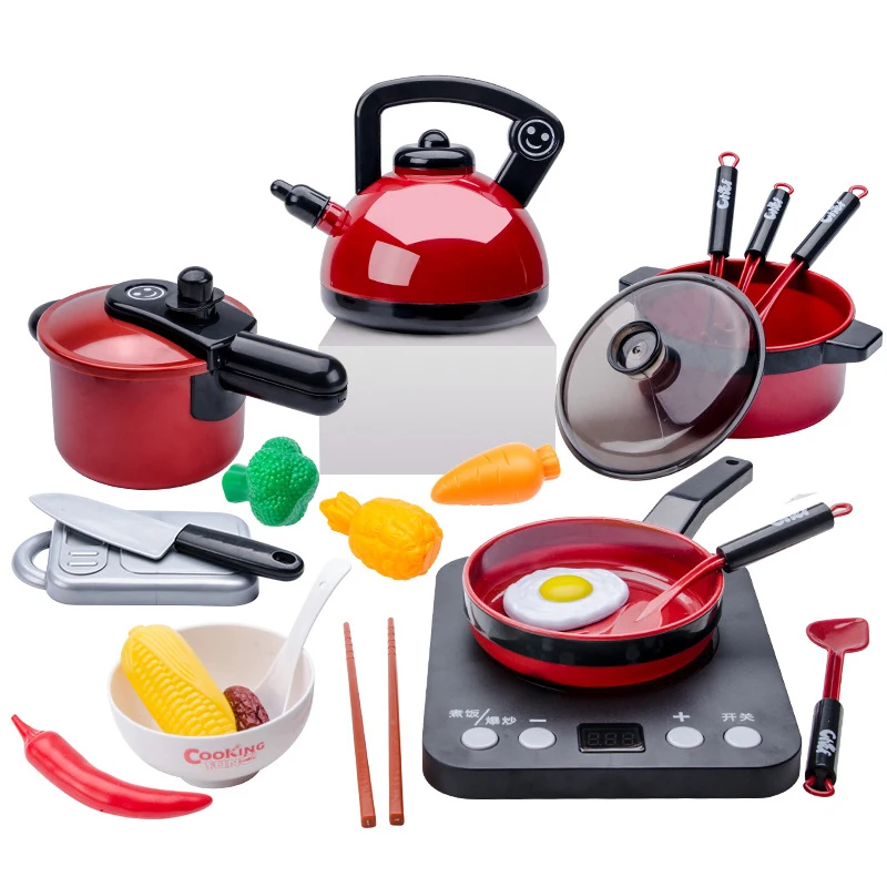 Горяч-продавая 51 шт. детей Обучающие Моделирование игровой домик набор кухонных игрушек для приготовления пищи посуда набор подарки игрушки для девочек игрушечные кухонные принадлежности