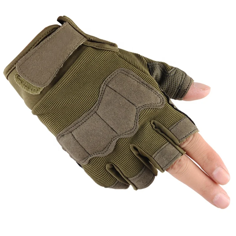 Men Gloves for Gym, Weightlifting, Powerlifting and Bodybuilding Adjustable Wrist Half Fingers New Style Camo Green Gloves